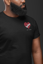 Load image into Gallery viewer, Black Love Matters Heart Artwork T-shirt
